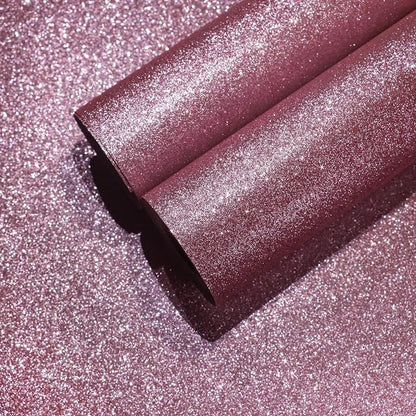 CHIHUT 15.7''x236'' Pink Glitter Peel and Stick Wallpaper Self Adhesive Sparkle by CHIHUT