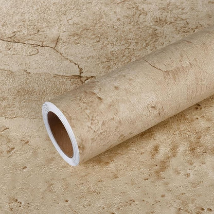 VEELIKE 15.7''x354'' Aged Concrete Wallpaper Textured Tan Concrete Peel and - Image 7