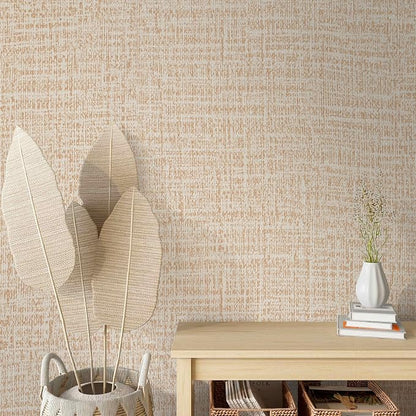 Guvana Grasscloth Peel and Stick Wallpaper Beige Textured Contact Paper Modern - Image 2