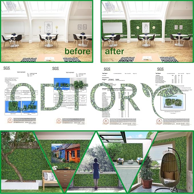 ODTORY Artificial Boxwood Roll Panels: 6FT X 12FT UV-Anti Artificial Ivy - Image 7