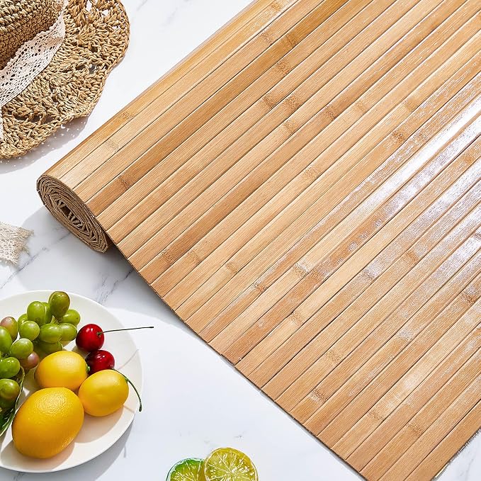 Juexica 2 Pcs Natural Bamboo Wall Panel 12 x 96 Inch Bamboo Covering Renewable - Image 4