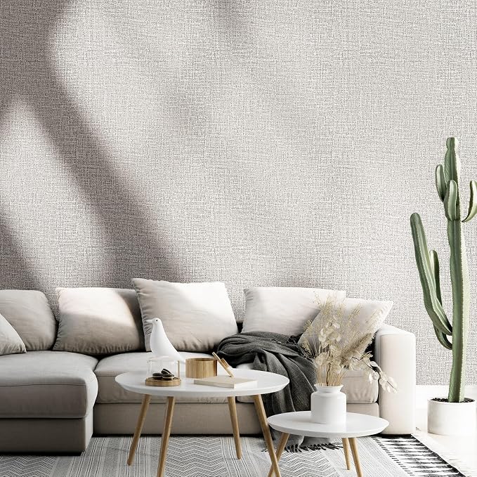 WADILE Grasscloth Peel and Stick Wallpaper 15.7in x 78.7in, Textured Contact - Image 3