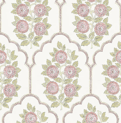 NuWallpaper x Society Social Floral Bazaar Rose Water Peel and Stick Wallpaper by NuWallpaper