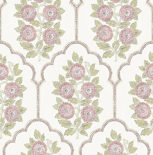 NuWallpaper x Society Social Floral Bazaar Rose Water Peel and Stick Wallpaper by NuWallpaper
