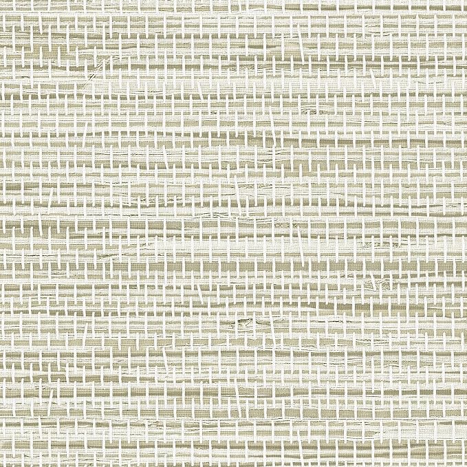 JiffDiff Grasscloth Wallpaper Peel and Stick Cream Grassweave Peel & Stick by wallpaper