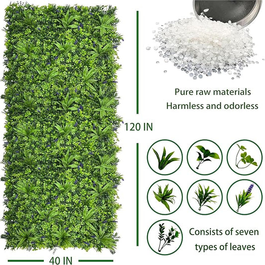 ODTORY Artificial Greenery Wall Roll: 40X120IN UV-Anti Ivy Privacy Fence Wall - Image 2