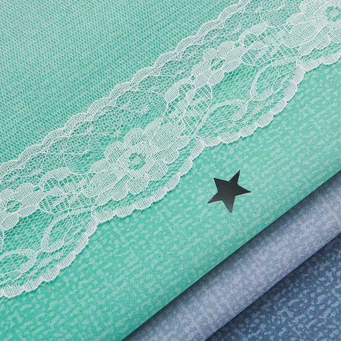 XiDi Curtains for Bedroom Decor, Rainbow Purplgreen grey34/45 - Image 6