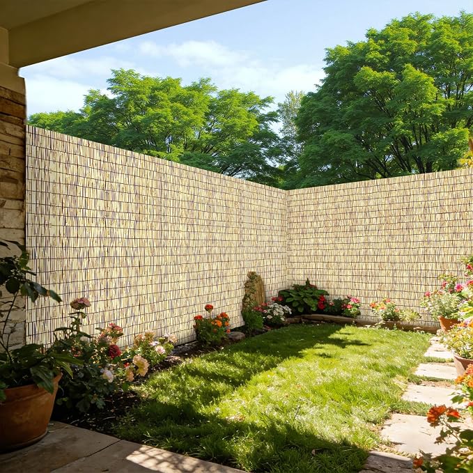 Reed Fencing Rolls, Decorative Bamboo Fencing 3x16FT High Roll Reed Screen - Image 3