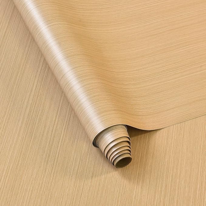 BOMENG Extra Wide Brown Wood Contact Paper Thick Oak Wood Wallpaper Peel and by BOMENG