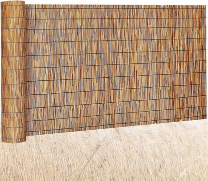 Barydat 1 Pcs 3 x 10 ft Reed Fence Roll, 85% Shade Bamboo Privacy Screen by home