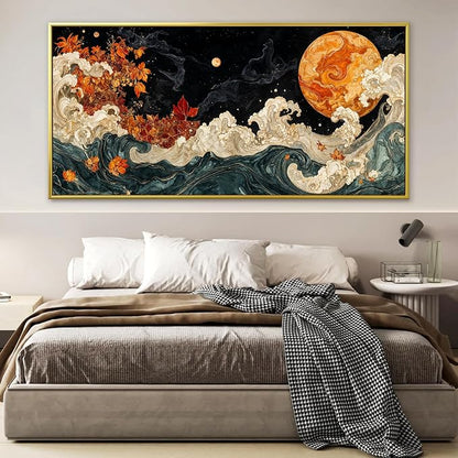 Large Wall Art For Living Room Gold Framed Wall Art Prints Boho Abstract - Image 3