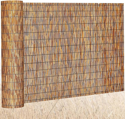 Barydat 1 Pcs 5 x 25 ft Reed Fence Roll, 85% Shade Bamboo Privacy Screen by home