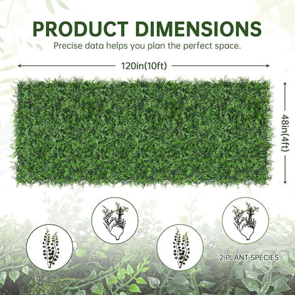 Artificial Green Wall Panels: 48"x120" Boxwood Hedge Green Wall Decor Backdrop - Image 2