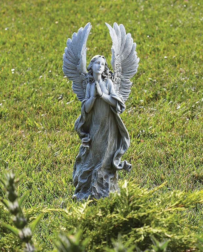 Joseph's Studio by Roman - Collection, 21" H Praying Angel W/Wings, Made from Resin, High Level of Craftsmanship and Attention to Detail, Durable and Long Lasting