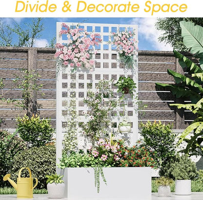 Metal Planter Box with Trellis, Planter Box Trellis with Privacy Screen and - Image 7