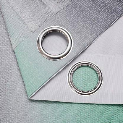 XiDi Curtains for Bedroom Decor, Rainbow Green LightgreyGrey52/96/1 - Image 7