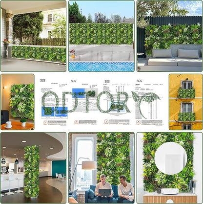ODTORY Artificial Plant Wall Panels: 70"×120" UV-Anti Faux Grass Wall Backdrop - Image 6