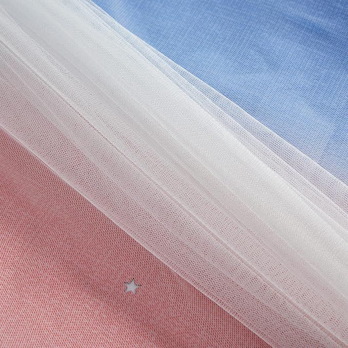 XiDi Curtains for Bedroom Decor, Rainbow PinkGreyBlue-34-90 - Image 5