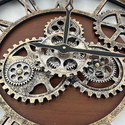 The B-Style Large Wall Clock 24 inch Moving Gear Wall Clock Oversized Vintage - Image 4