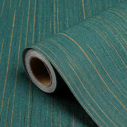 Teal Grasscloth Peel and Stick Wallpaper A Set of 23.6" X 480" Self-Adhesive by Biyoeepeelstickwallpaper
