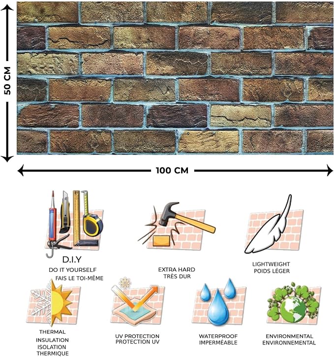 Dundee Deco 3D Wall Panels Faux Brick - Image 6