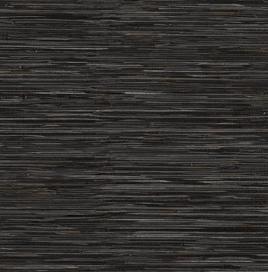 NuWallpaper Black Grassweave Peel and Stick Wallpaper, Textured Removable by NuWallpaper