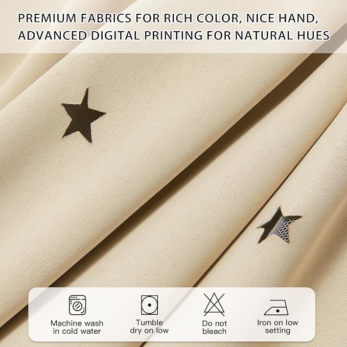 XiDi Curtains for Bedroom Decor Beige34/84/1 - Image 5