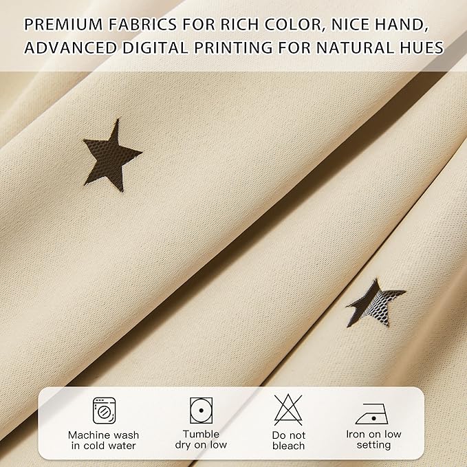 XiDi Curtains for Bedroom Decor Beige52/63/1 - Image 5