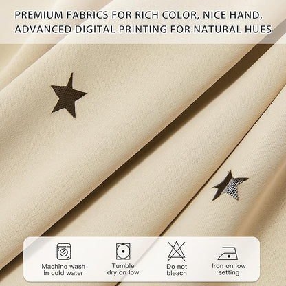 XiDi Curtains for Bedroom Decor Beige52/63/1 - Image 5
