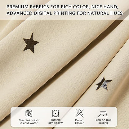 XiDi Curtains for Bedroom Decor Beige52/84/1 - Image 5