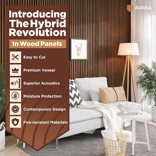 Avana Acoustic Wood Wall Panels – 93.2x11.25 Inch Panels – Fits 94x12 Layout – - Image 2