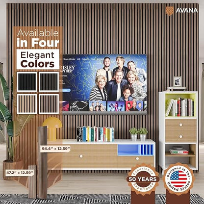 Avana Acoustic Wood Wall Panels – 47.2 X 12.6 Inch Walnut Acoustic Panels 2 PCs - Image 7