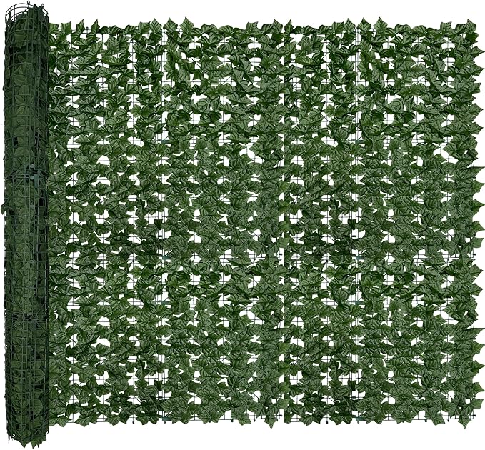 Artificial Ivy Privacy Fence Roll Screen, Garden Greenery Decor by DOPGIB