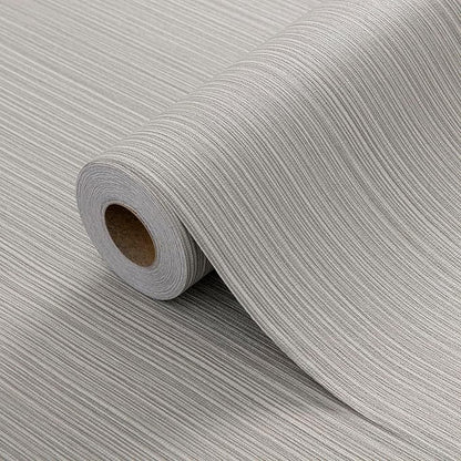 Mocha Brown Faux Grasscloth Wallpaper Peel and Stick Linen Textured 24"x394" by HyunHome