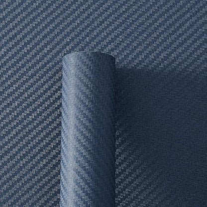 Haimin Fabric Wallpaper Textured Contact Paper Navy Blue Grasscloth Wallpaper - Image 7