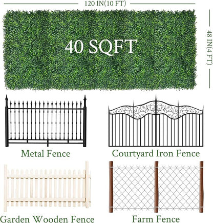 Artificial Ivy Privacy Fence Screen:48"x 120" 4-Layer Leaf UV-Anti Faux - Image 2