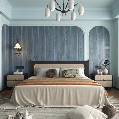 24"x197" Blue Wood Grain Contact Paper - Image 5