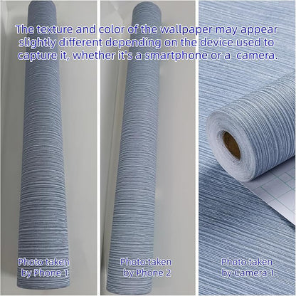 Haimin Grasscloth Wallpaper Textured 24in X 393in Fabric Contact Paper Grey - Image 4