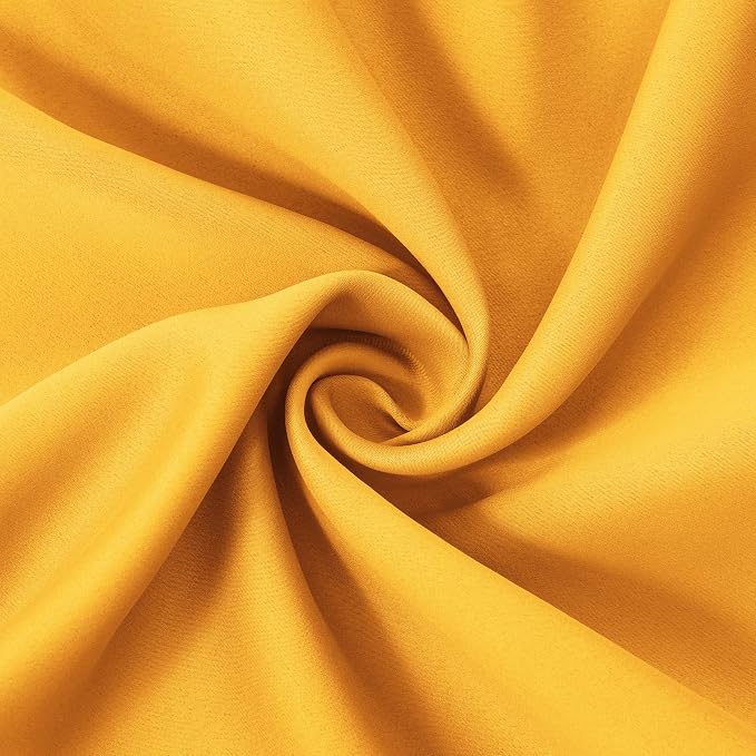 LEMOMO Yellow Thermal Blackout Curtains/52 x 72 Inch/Set of 2 Panels Room - Image 5
