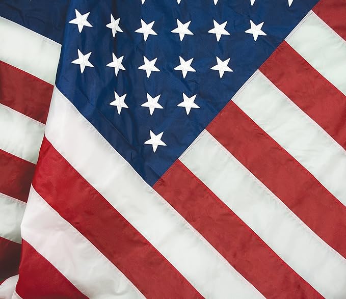 FlagSource FMAA Certified PolyExtra Polyester American Flag with Embroidered Stars and Sewn Stripes, Made in the USA, 5x8'