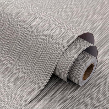 FUKU MON Grasscloth Fabric Wallpaper 24" X 394" Textured Mocha Gray Thick Linen - Image 6