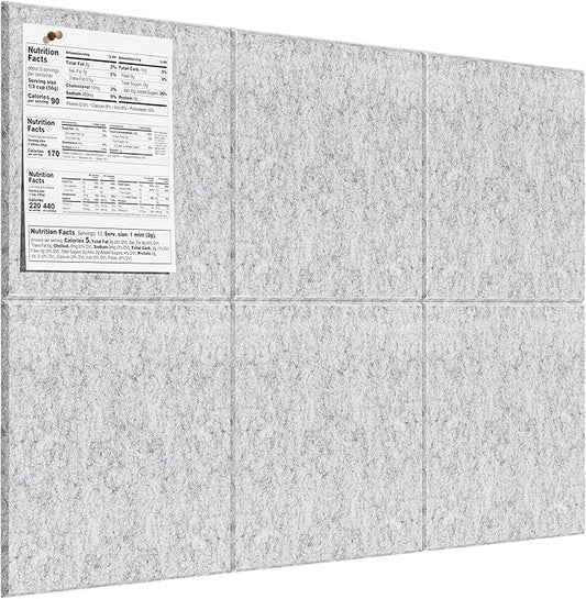 MaxGear Large Cork Board for Wall 36" x 24", Light Gray Bulletin Board by MaxGear