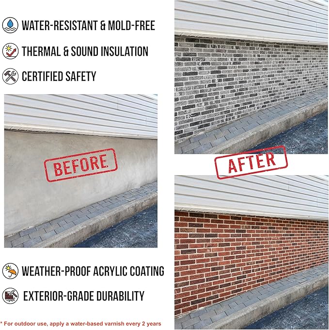 3D Faux Brick Wall Panels – Lightweight Styrofoam Cladding - Image 4