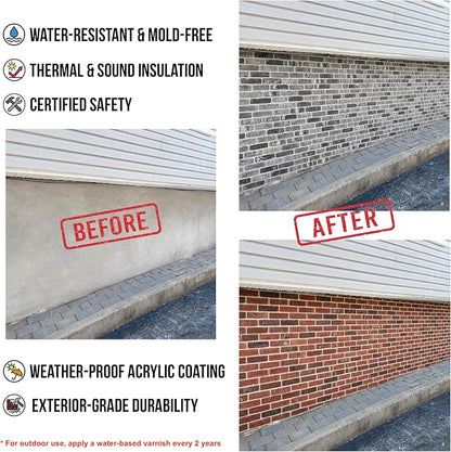 3D Faux Brick Wall Panels – Lightweight Styrofoam Cladding - Image 4