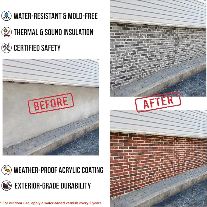 3D Faux Brick Wall Panels – Lightweight Styrofoam Cladding - Image 6