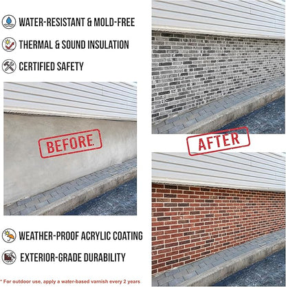 3D Faux Brick Wall Panels – Lightweight Styrofoam Cladding - Image 4