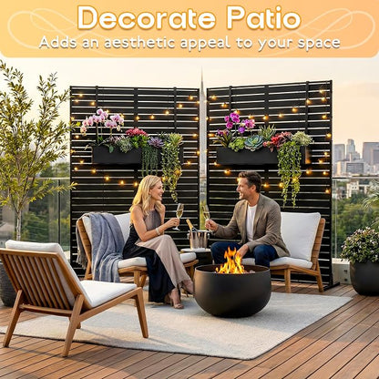 MTART Metal Privacy Screen 72" H x 47.2" Decorative Outdoor Privacy Screen - Image 6