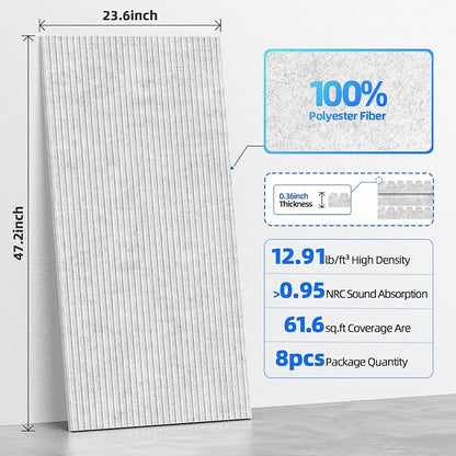 8 Pack Large Acoustic Panels Sound Absorbing - Image 6