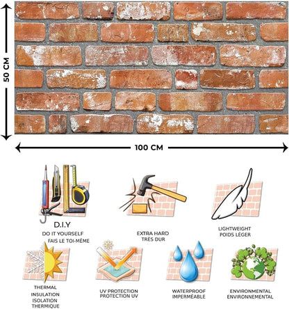 Dundee Deco 3D Wall Panels Faux Brick - Image 6