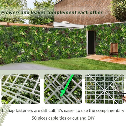 Artificial Ivy Boxwood Roll: 80"x120" UV Resistant Green Leaves Faux - Image 4